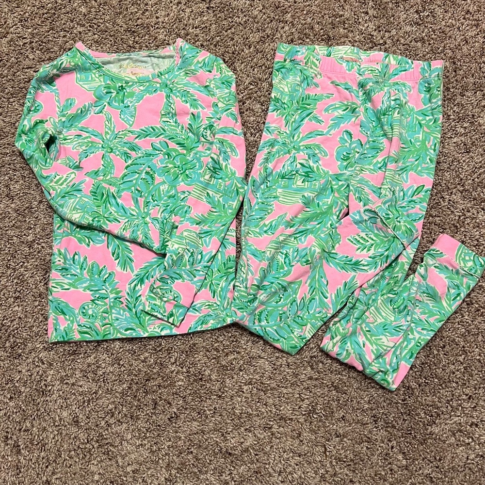 Lilly Pulitzer Girl's Sammy Pajama set-  Mandavilla Baby